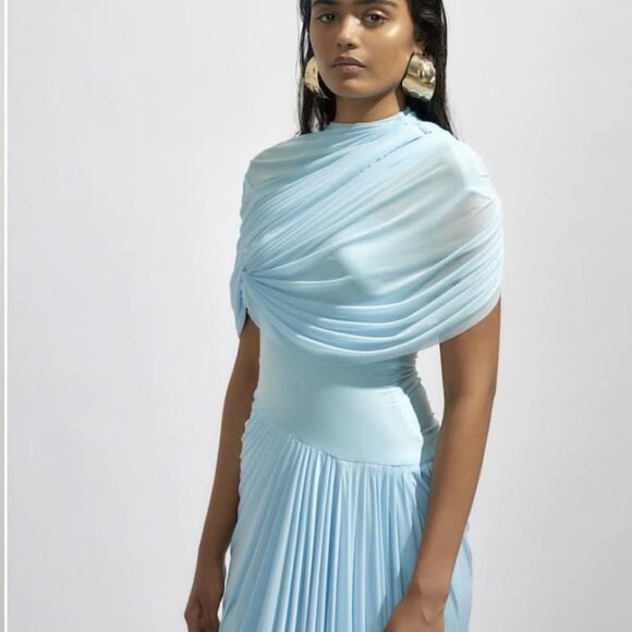 JASMINE BABY BLUE MAXI DRESS - Picture 4 of 9